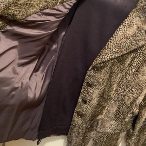 Albert Nipon Vintage Leopard two-piece power career suit jacket & skirt size 14 - Picture 3 of 5